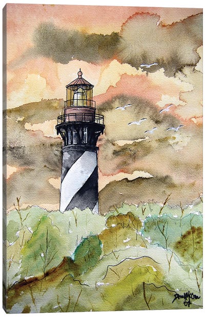 St Augustine Lighthouse Canvas Art Print - Lighthouse Art