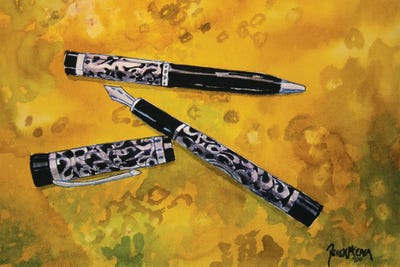 Fountain Pens by Derek McCrea framed wall art