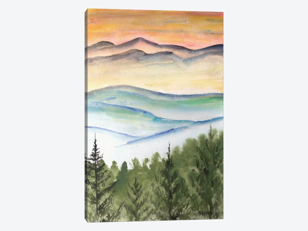 Blue Ridge Mountains Landscape by Derek McCrea 1-piece Canvas Print
