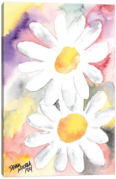 Daisy Flowers Canvas Art Print - Derek McCrea