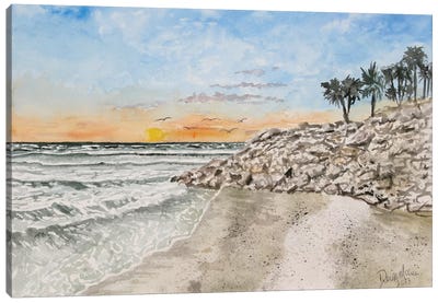 Bradenton Beach Painting Canvas Art Print - Derek McCrea