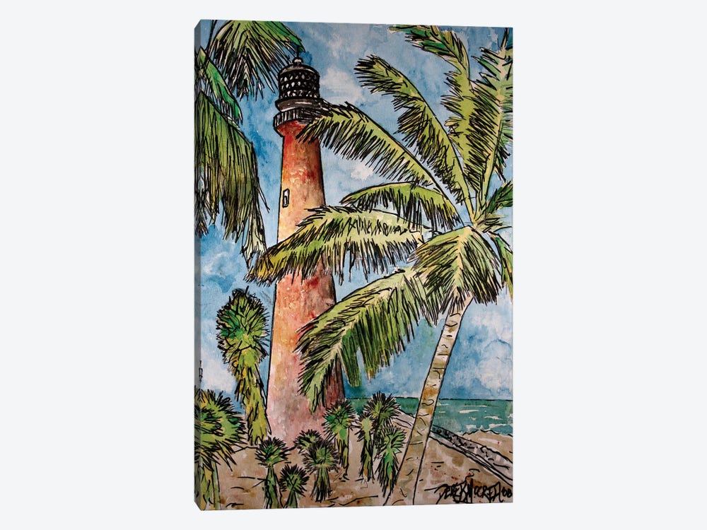 Cape Florida Lighthouse by Derek McCrea 1-piece Canvas Art