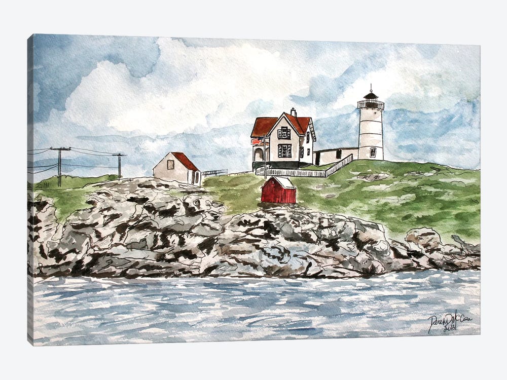 Cape Neddick Lighthouse by Derek McCrea 1-piece Canvas Print