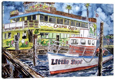 Clearwater Boat Canvas Art Print - Derek McCrea