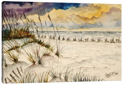 Destin Beach, Florida Canvas Art Print - Coastal Sand Dune Art