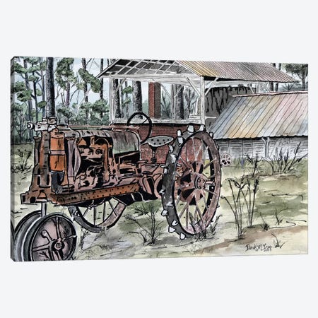 Farm Tractor Canvas Print #DMC34} by Derek McCrea Canvas Art Print