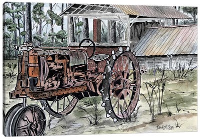 Farm Tractor Canvas Art Print - Tractors