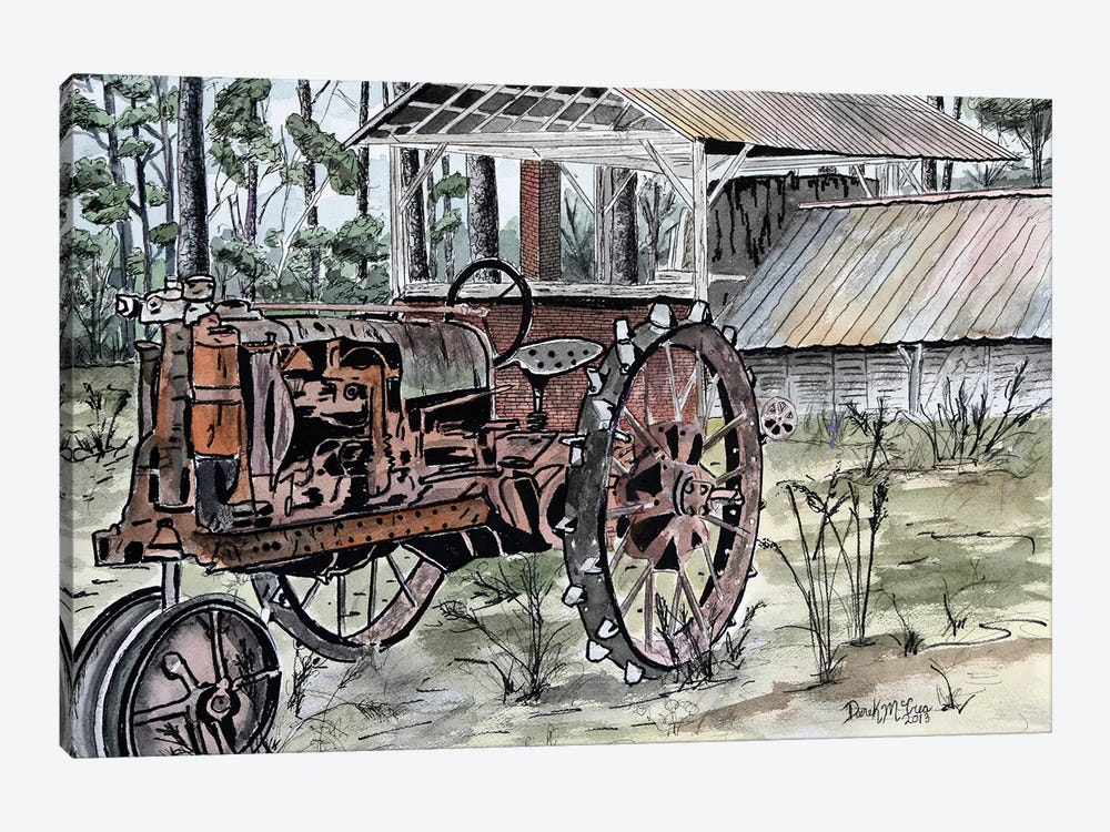 Farm Tractor by Derek McCrea 1-piece Art Print