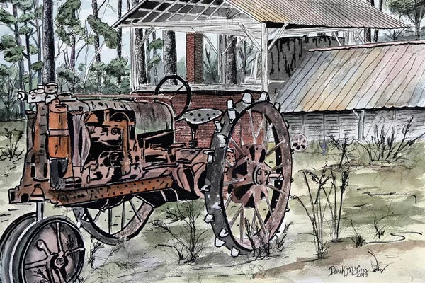 Derek McCrea: Farm Tractor by Derek McCrea