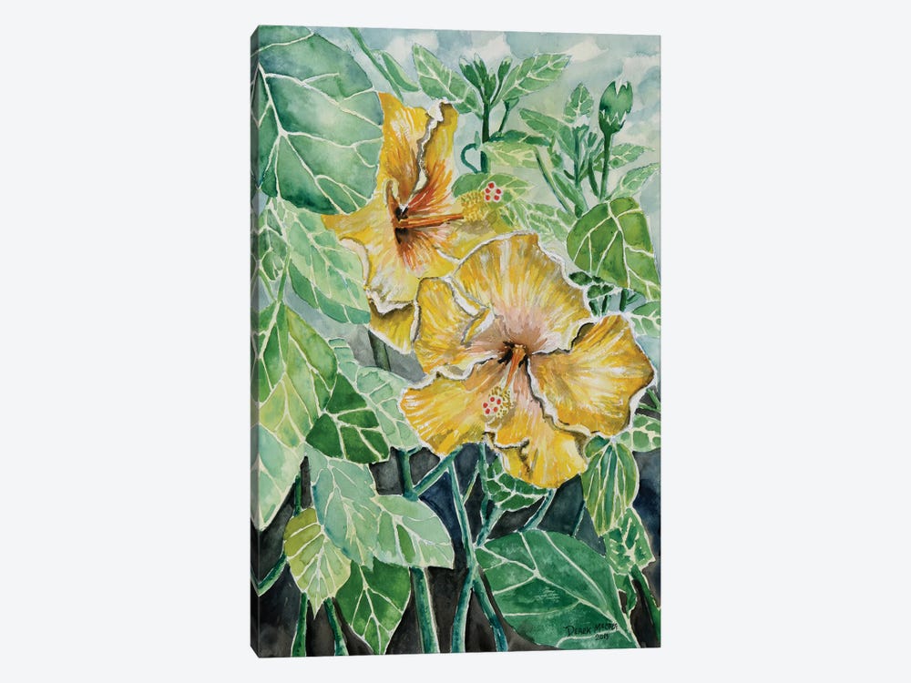 Hibiscus Flowers Tropical by Derek McCrea 1-piece Art Print