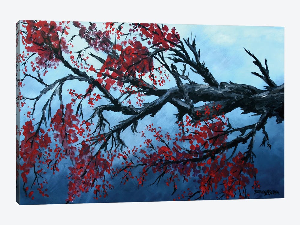 Japanese Cherry Blossom Flowers by Derek McCrea 1-piece Canvas Print