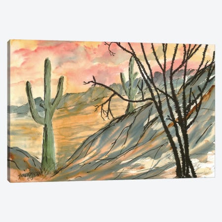 Arizona Evening, Southwest Canvas Print #DMC4} by Derek McCrea Canvas Art Print