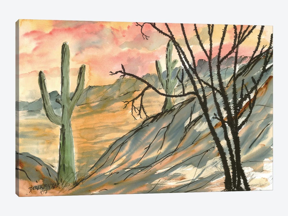 Arizona Evening, Southwest by Derek McCrea 1-piece Canvas Art Print