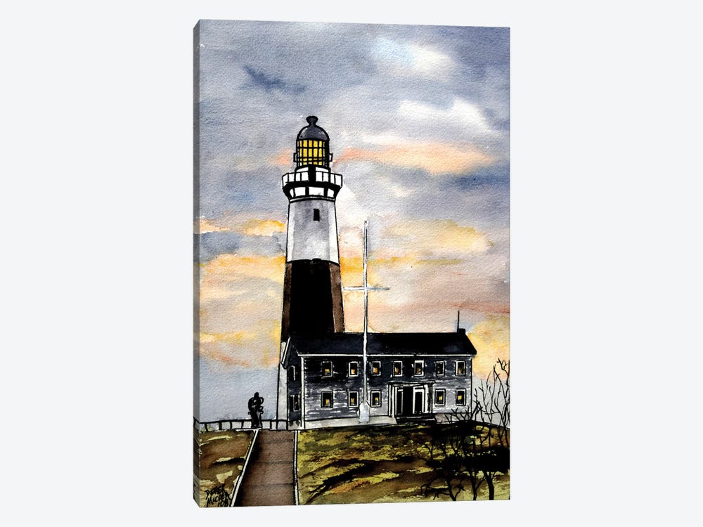 Montauk Point Lighthouse by Derek McCrea 1-piece Canvas Artwork