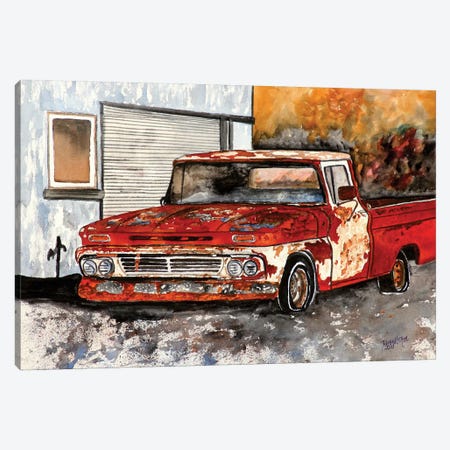 Old Chevy Truck Canvas Print #DMC55} by Derek McCrea Art Print