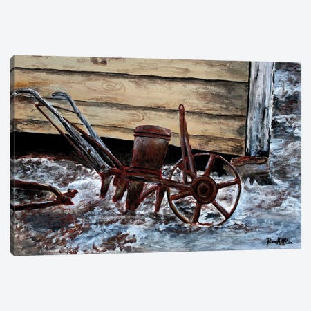 Old Farm Plow Canvas Print #DMC56} by Derek McCrea Art Print