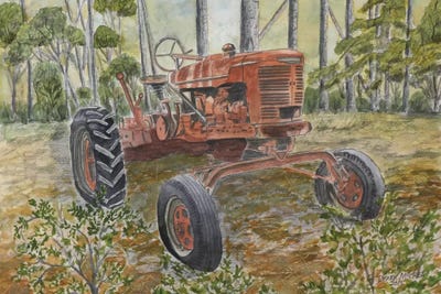 Old Tractor by Derek McCrea canvas print