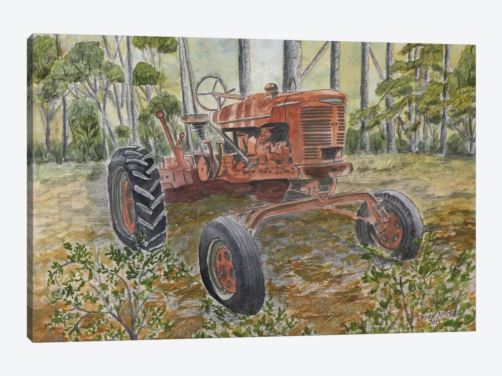 Old Tractor by Derek McCrea 1-piece Canvas Wall Art