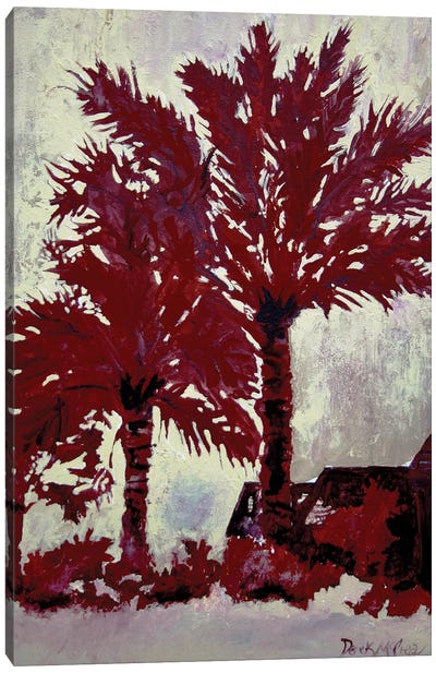 Palm Trees Canvas Art Print - Tropical Beach Art