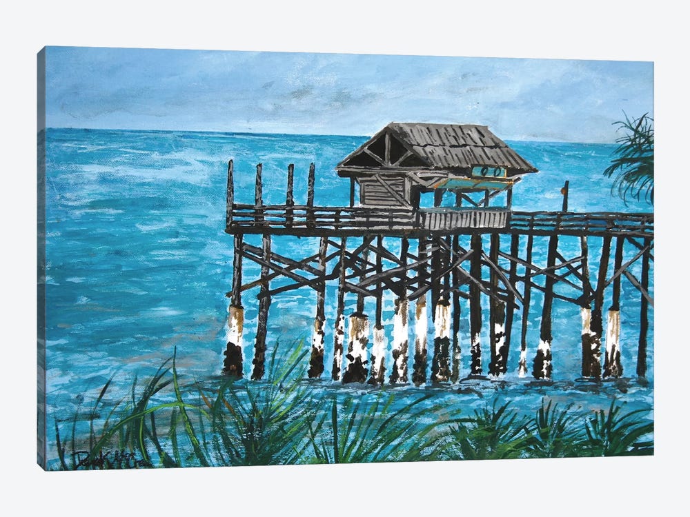 Pier Seascape by Derek McCrea 1-piece Canvas Wall Art