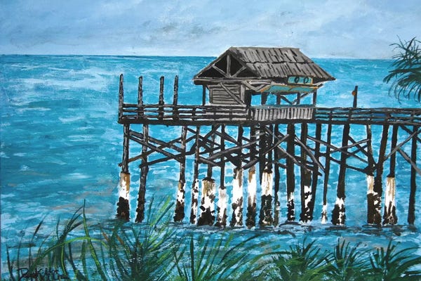 Derek McCrea: Pier Seascape by Derek McCrea
