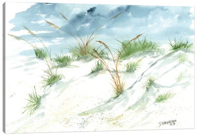 Sand Dunes Beach Painting Canvas Art Print - Derek McCrea