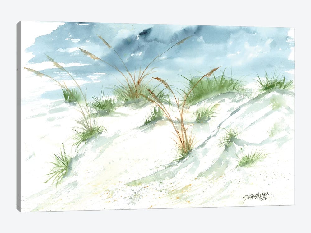 Sand Dunes Beach Painting by Derek McCrea 1-piece Art Print
