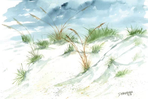 Derek McCrea: Sand Dunes Beach Painting by Derek McCrea