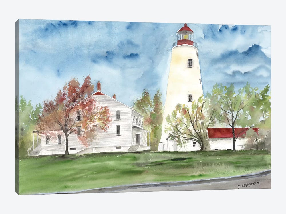Sandy Hook Lighthouse by Derek McCrea 1-piece Canvas Wall Art