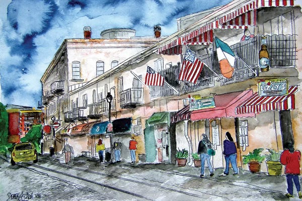 Savannah River Street Painting