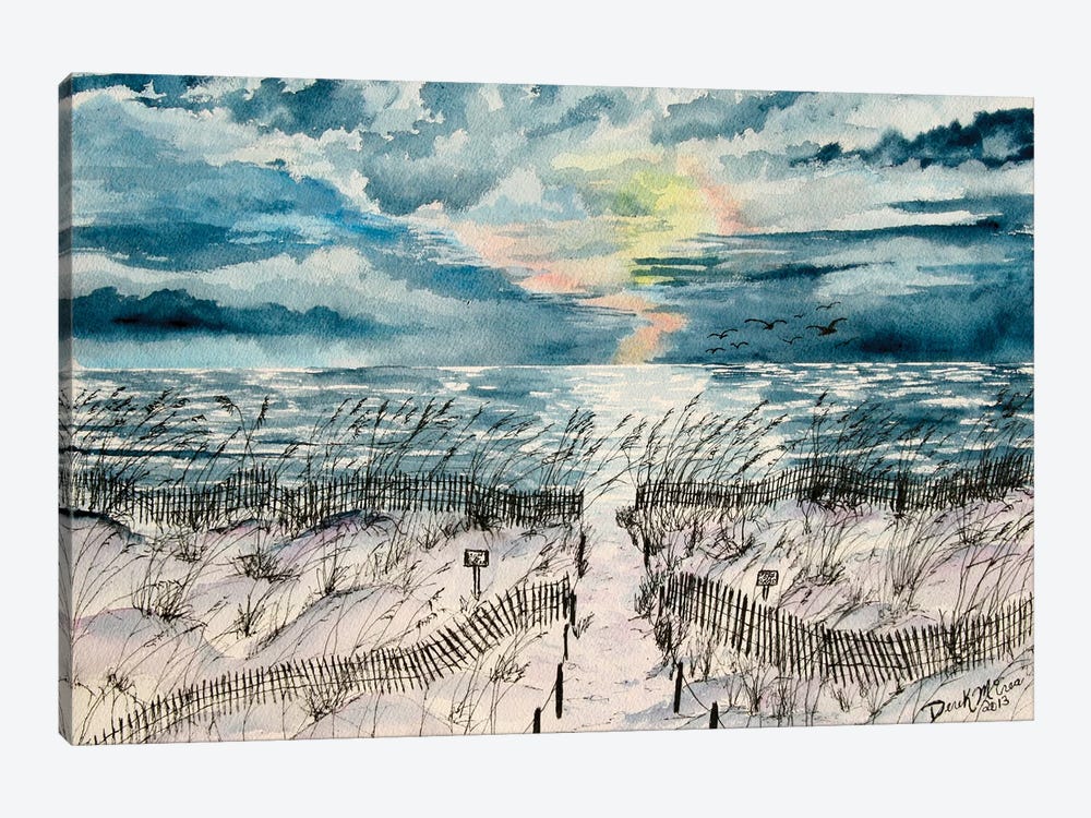 Summer Beach Sand Dunes by Derek McCrea 1-piece Canvas Print