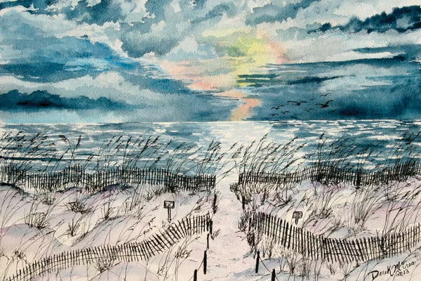 Derek McCrea: Summer Beach Sand Dunes by Derek McCrea