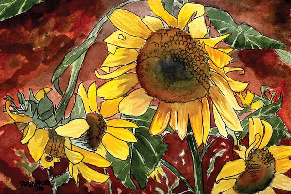 Derek McCrea: Sunflowers by Derek McCrea