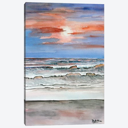 Sunset Beach Canvas Print #DMC80} by Derek McCrea Canvas Print
