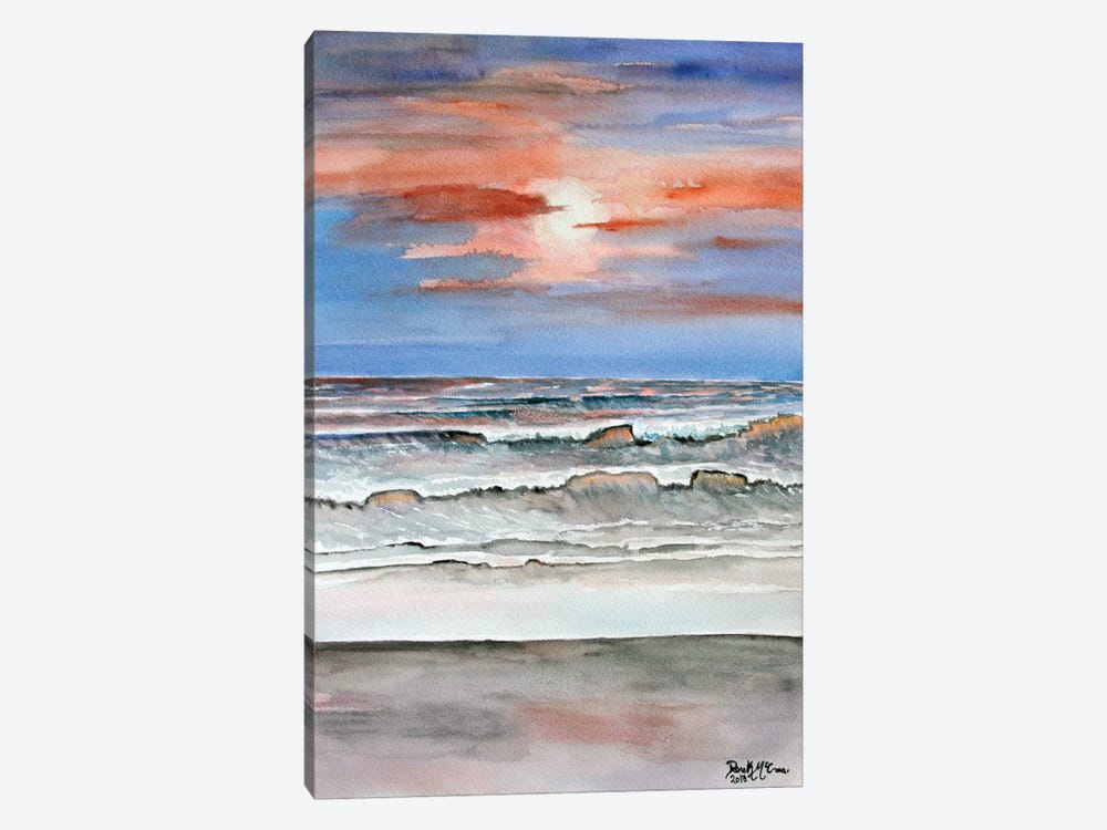 Sunset Beach by Derek McCrea 1-piece Canvas Wall Art