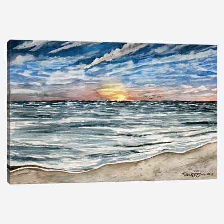 Sunset Seascape Canvas Print #DMC81} by Derek McCrea Canvas Print