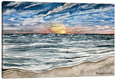 Sunset Seascape Canvas Art Print - Derek McCrea