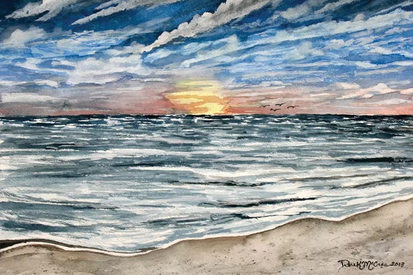 Derek McCrea: Sunset Seascape by Derek McCrea