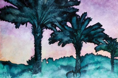 Twin Palms by Derek McCrea metal wall art