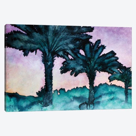 Twin Palms Canvas Print #DMC85} by Derek McCrea Canvas Wall Art