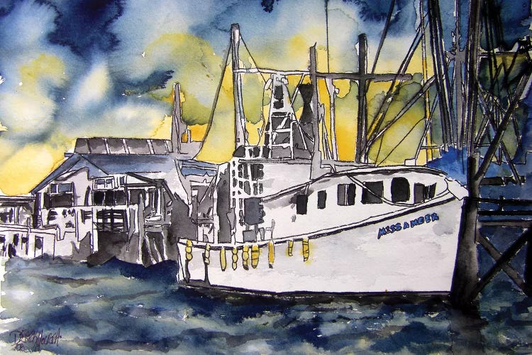 Tybee Island Boat by Derek McCrea wall art