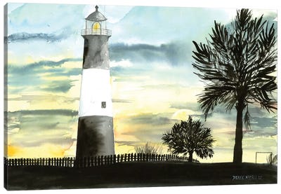 Tybee Island Lighthouse Canvas Art Print - Lighthouse Art