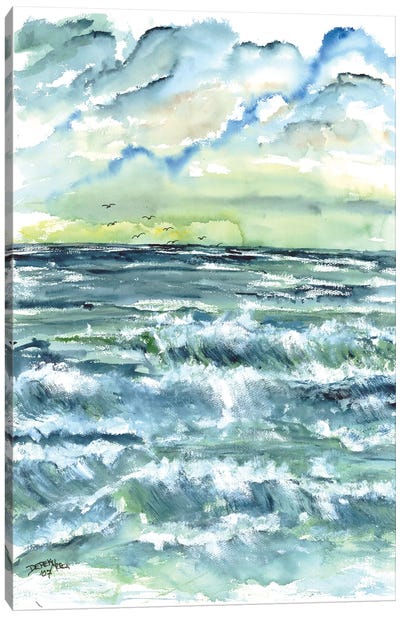 Waves Seascape Canvas Art Print - Derek McCrea