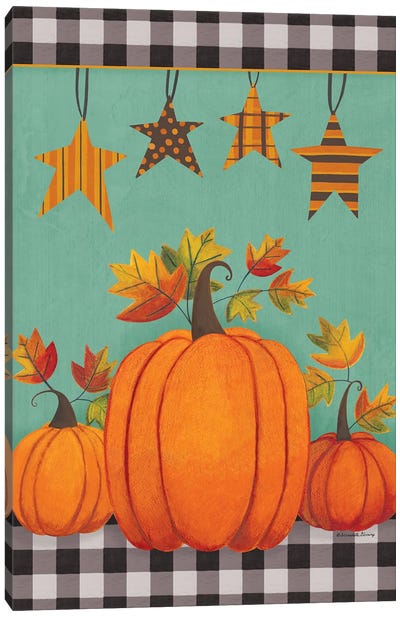 Pumpkins & Stars Canvas Art Print