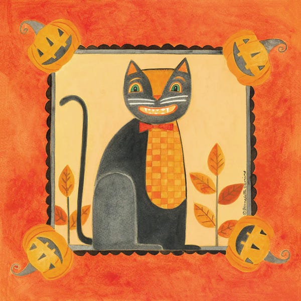 Patterned Black Cat