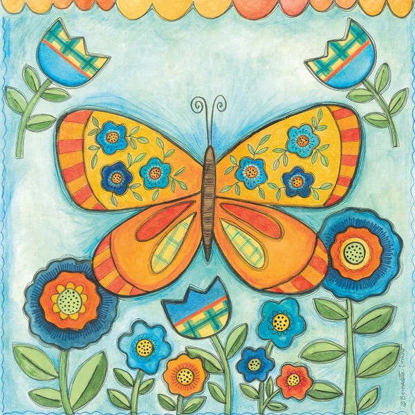 Spring Floral Butterfly