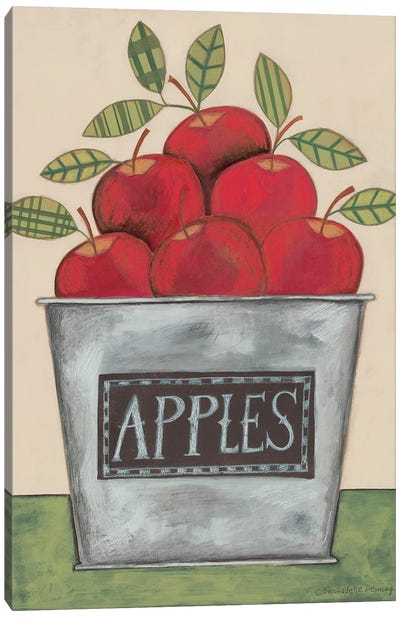 Bucket of Apples Canvas Art Print