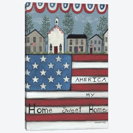 America My Home Sweet Home Canvas Print #DMG5} by Bernadette Deming Canvas Print