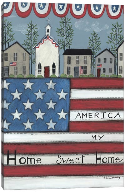 America My Home Sweet Home Canvas Art Print