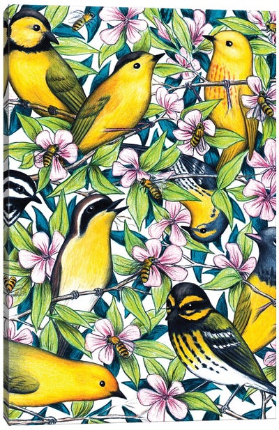 Birds And The Bees Canvas Art Print - Don McMahon